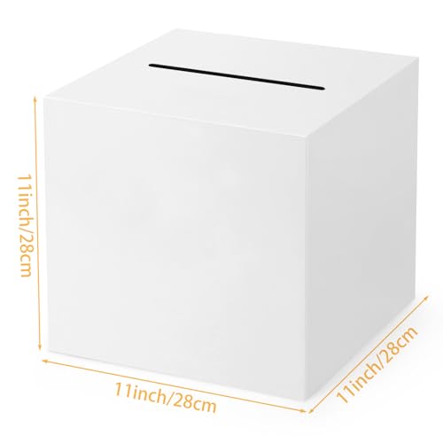 11'' White Card Box for Weddings & Parties - Gift & Money Slot