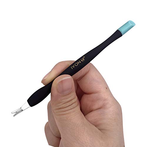 IVON 3-Pack Cuticle Trimmer and Pusher with Gentle Rubber Tip