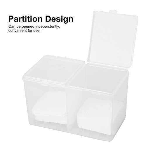 FILFEEL Cotton Pad Holder - 2-Grid Makeup Storage Organizer
