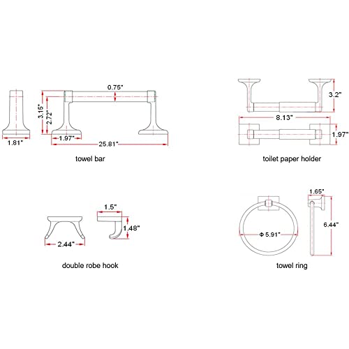 Design House Millbridge 4-Piece Bath Accessory Set in Satin Nickel