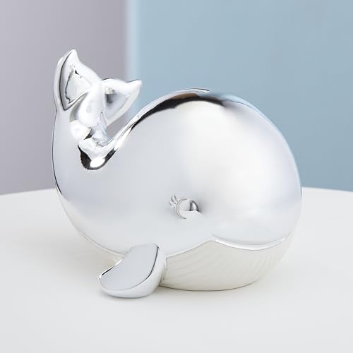 Reed & Barton Mystic Sea Whale Bank, 1.25 LB, Metallic