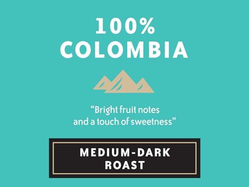 Community Coffee 100% Colombia Medium Dark Roast Ground Coffee, 12 oz Bag