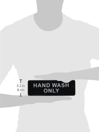 Winco 9" x 3" Hand Wash Only Sign for Hygiene Compliance