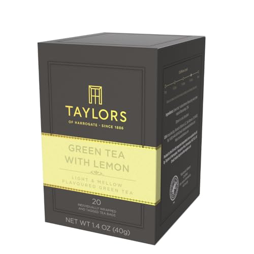 Taylors of Harrogate Green Tea with Lemon - 20 Tea Bags (Pack of 6)