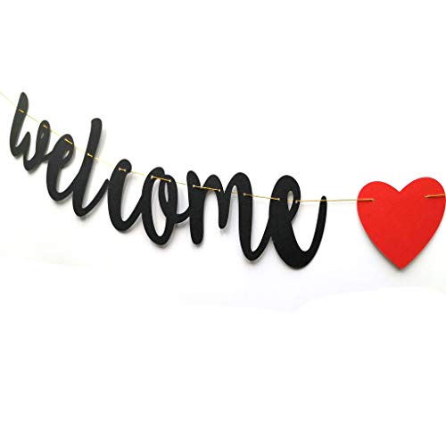 Welcome Back Black Glitter Banner - 5.5"H x 6.5'L for Parties