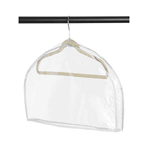 Set of 3 Clear Vinyl Shoulder Covers - Dust Protection for Garments