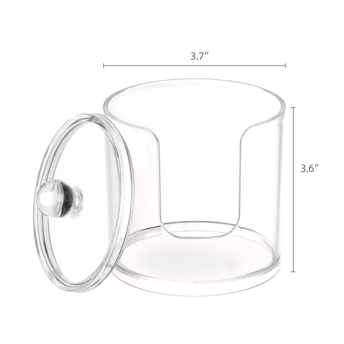 Clear Plastic Cotton Pad Holder & Dispenser - Tbestmax Makeup Organizer