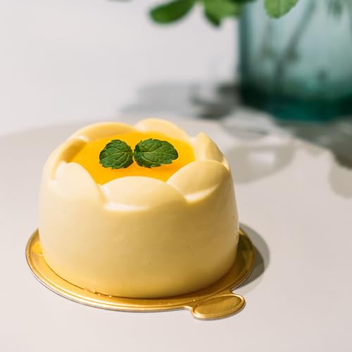 50 Pcs Mini Round Golden Cake Boards - 3.14 Inch Dessert Bases
