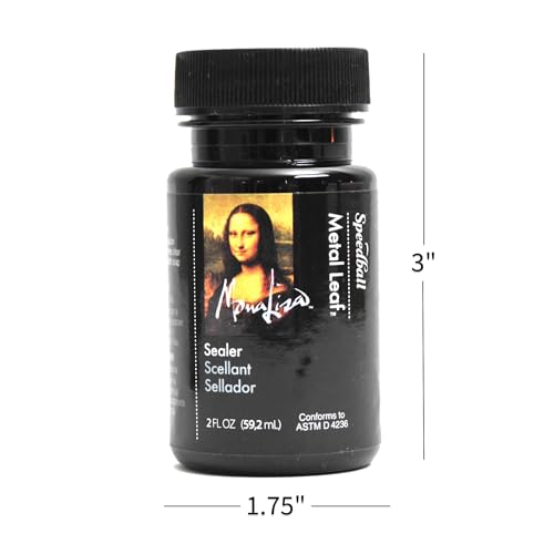 Speedball Mona Lisa Water-Based Sealer for Metal Leafing Projects - Clear, Fast Drying 2oz