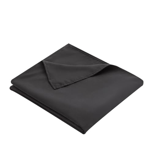 Twin Flat Sheet - 66x96 Inch Black Brushed Microfiber, Hotel Quality