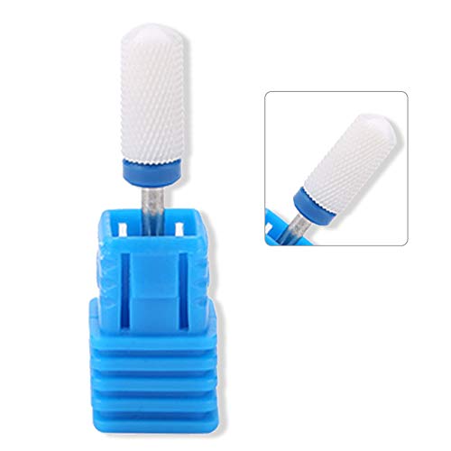 TMISHION Ceramic Nail Drill Bit Round Head Medium for Acrylic Gel Removal