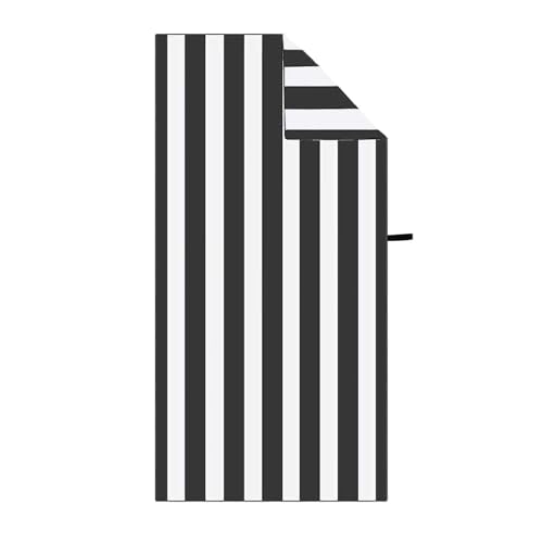 GUWESHIJ Black Beach Towel, 31"x63" Lightweight Quick Dry Microfiber