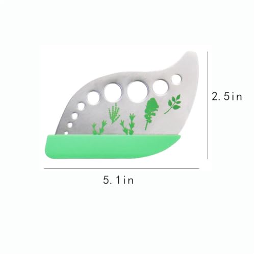 EYAKEG Stainless Steel Herb Stripper Tool with 9 Holes and Cutting Edge