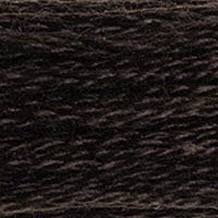 DMC Embroidery Floss Thread Black & Brown, 8.7 Yards, Six-Strand Cotton