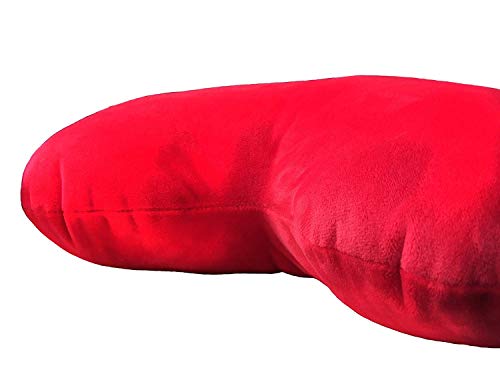 Cute Heart Shaped Plush Pillow Cushion - 11.8 Inch Red