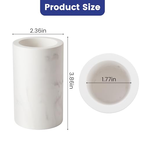 Diatomite Toothbrush Holder for Bathroom - Marble White Organizer