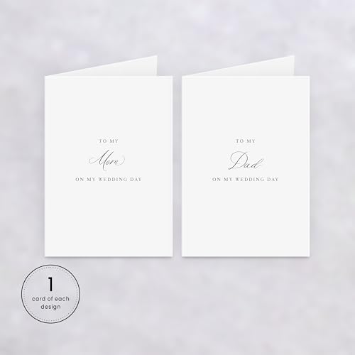 Wedding Day Card Set for Mom and Dad - LUXAVELLA Premium Stationery