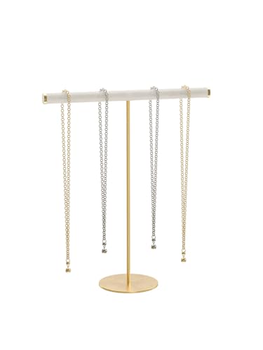 T-Bar Velvet Jewelry Organizer Stand for Necklaces & Bracelets