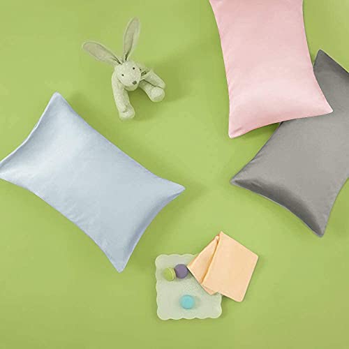 FLXXIE 2 Pack Pink Satin Toddler Pillowcases 13x18 Inch