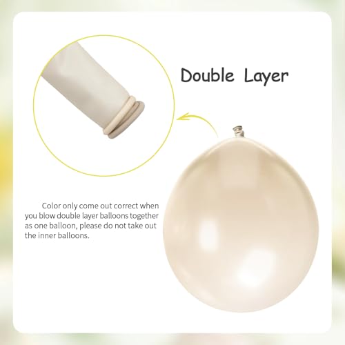 50pcs 12-Inch Double-Stuffed Pearl White Balloons for Party Decorations