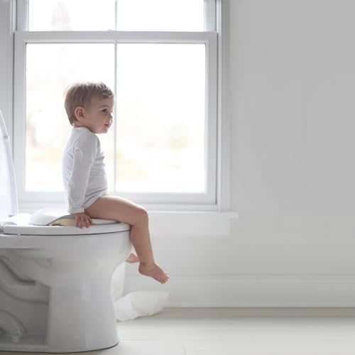 Ubbi Adjustable Toilet Trainer for Toddlers with Handles, Gray (2 Pack)