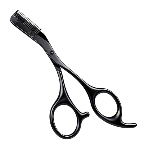 Bowcig Stainless Steel Eyebrow Scissors with Comb for Precision Grooming
