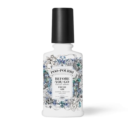 Poo-Pourri Before-You-Go Toilet Spray - Fresh Air, Jasmine & Mint - 4 Fl Oz (Pack of 1)