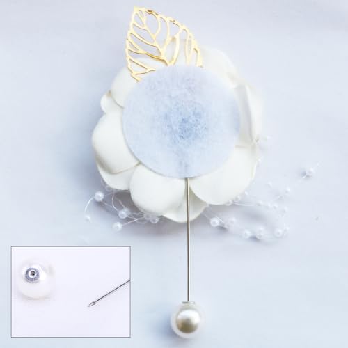 Ivory Handmade Silk Rose Wrist Corsage & Boutonniere Set