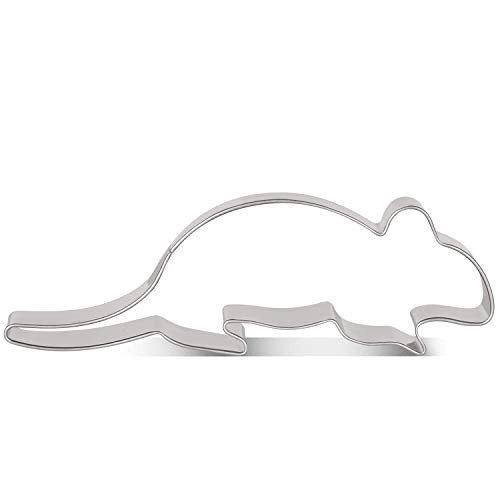 4.6-Inch Stainless Steel Mouse Cookie Cutter - Baking & Craft Tool