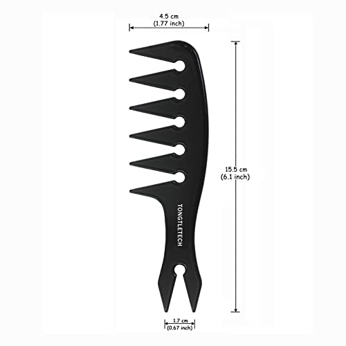 Wide Tooth Texture Comb for Men Hair Styling and Oil Heads