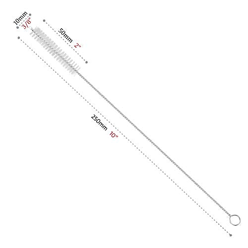 10-Inch Extra Long Straw Cleaning Brush Set - 5 Pack