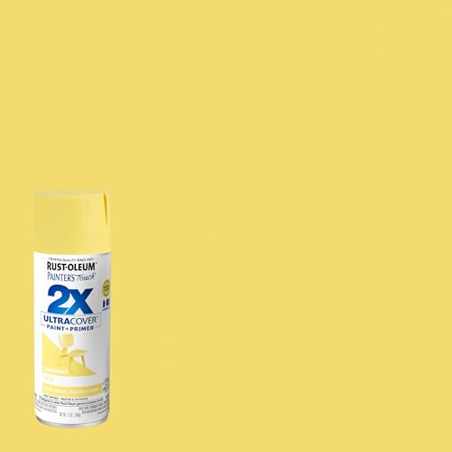 Rust-Oleum Painter's Touch Ultra Cover Spray Paint - Satin Lemon Grass, 12 oz (Pack of 2)
