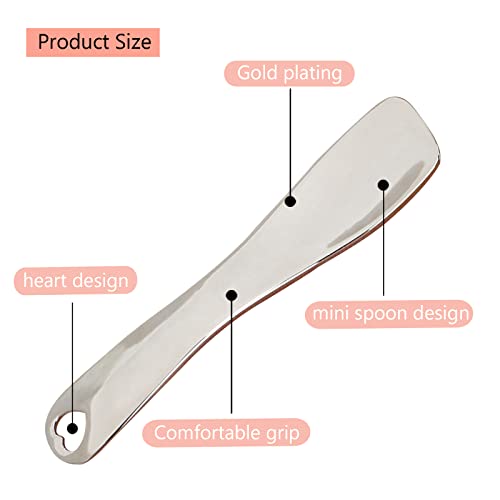Metal Cosmetic Spatula 3-Pack - Zinc Alloy Skincare & Cream Scoops