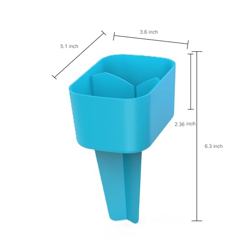 Beach Cup Holder with Pocket - Blue/Purple, 2 Pack Portable Coasters