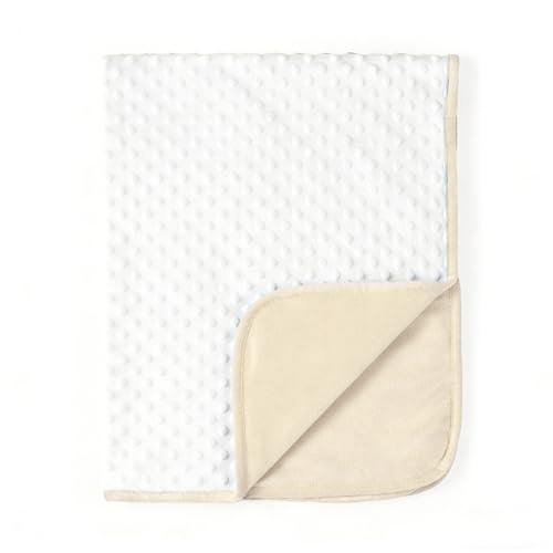 CREVENT Soft Minky Baby Blanket - 30x40 Plush Receiving Blanket