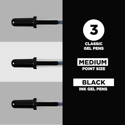 Sakura Gelly Roll Medium Point Gel Ink Pen Set - 3 Count Black