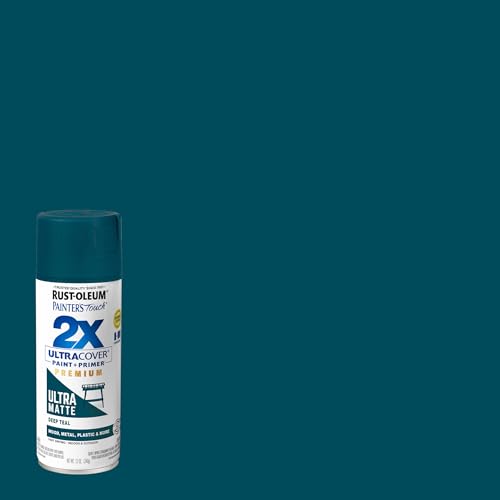 Rust-Oleum Painter's Touch Ultra Matte Deep Teal Spray Paint, 12 oz (Pack of 4)