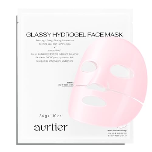 Aurtier Glassy Hydrogel Face Mask for Deep Hydration & Dewy Glow