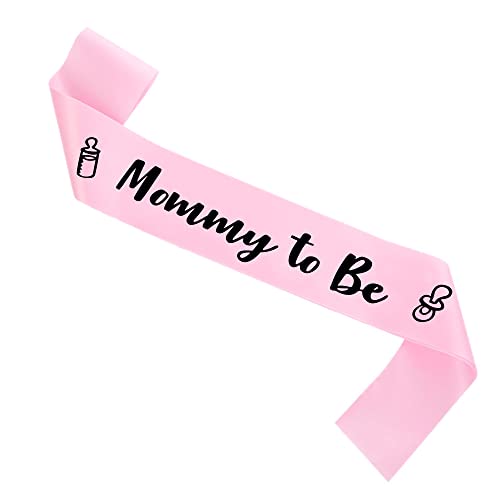 Mommy To Be Sash - Elegant Pink Satin Baby Shower Accessory