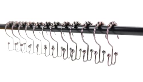Iconikal 12-Pack Oil Rubbed Bronze Shower Curtain Hooks