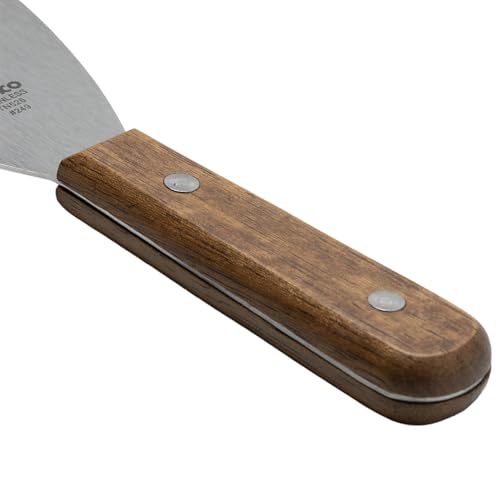 Winco Blade Scraper 4.375" x 3" - Stainless Steel with Wooden Handle