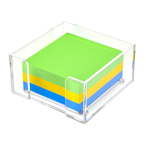 Clear Acrylic Sticky Note Holder for 3x3 Inch Notes - Desk Organizer