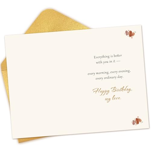 Heartfelt Birthday Card for Husband from Wife - Watercolor Design