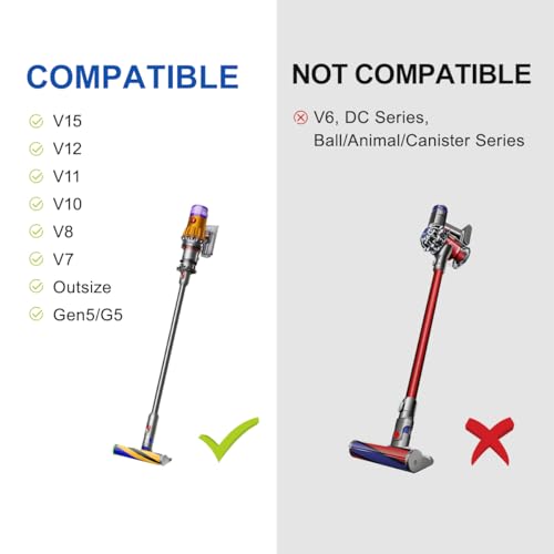 LANMU Crevice Tool & Narrow Nozzle Attachment for Dyson V15 V12 V11 V10 V8 V7
