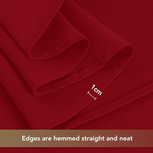 Sancua Red Rectangle Tablecloth 54x108 Inch Pack of 6 for Dining & Events