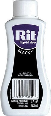 Rit All-Purpose Liquid Fabric Dye Black 8 Fl Oz Pack of 12 - Colorfast Dye