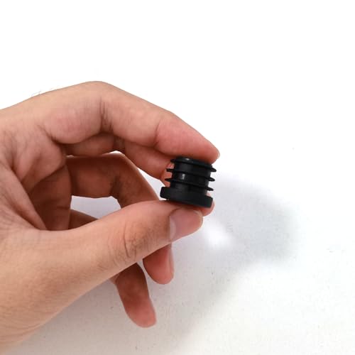 12 Pack 0.75 Inch Black Plastic Hole Plugs for Furniture Protection
