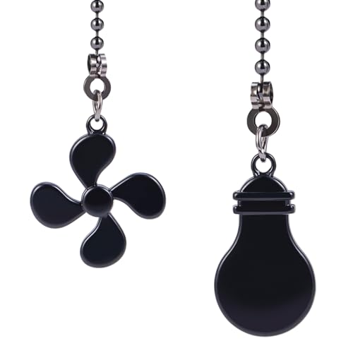 Ceiling Fan Pull Chain Extension Set - 2 Pack, 12 Inch Light & Fan Pulls