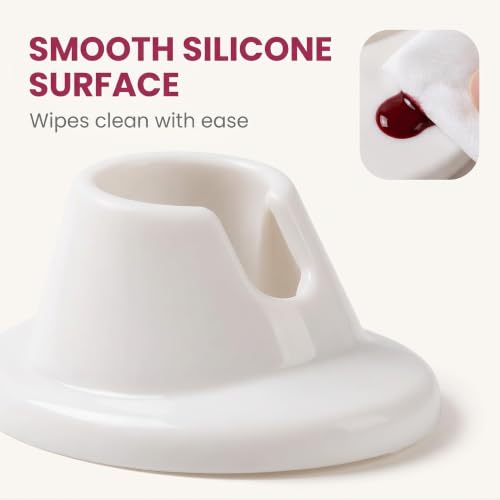 BWESOO 2Pcs Soft Rubber Nail Polish Bottle Holder Anti-Spill Stand