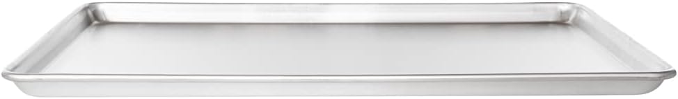 Restaurantware Met Lux Heavy-Duty 26 x 18 Inch Aluminum Baking Pan - Rimmed Edges, Dishwasher Safe, Endures Up to 392°F